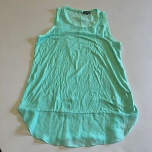 Vince Camuto mint blue green sleeveless blouse S